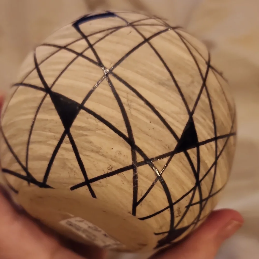 Classic Black and Cream Abstract Vase Made In Ukraine‎